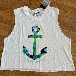 NWT SABO SKIRT Graphic Tee Size 6 KEEP ME ANCHORED